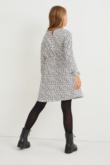 Nena - Vestit - de flors - negre/blanc