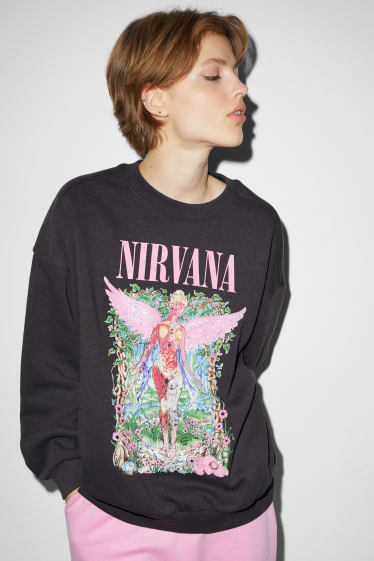 Damen - Sweatshirt - Nirvana - dunkelgrau