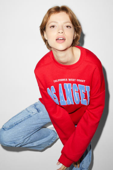 Dames - CLOCKHOUSE - sweatshirt - rood