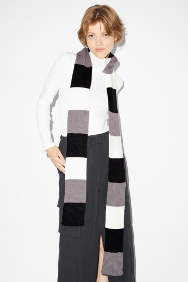 Teens & young adults - Scarf - striped - black