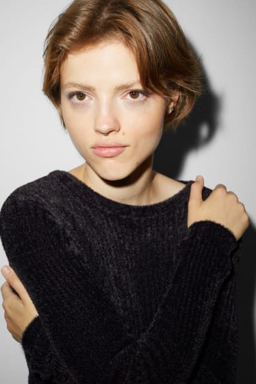 Dona - Jersei crop - negre
