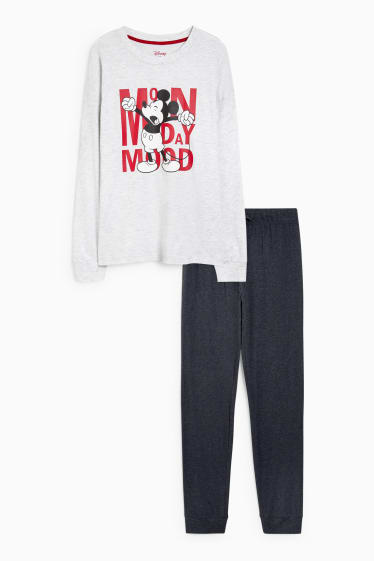 Femmes - Pyjama - Mickey Mouse - gris clair chiné