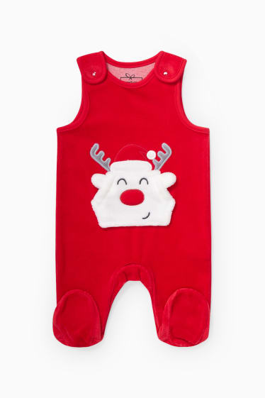 Bébés garçons - Ensemble de Noël avec grenouillère - 2 pièces - rouge