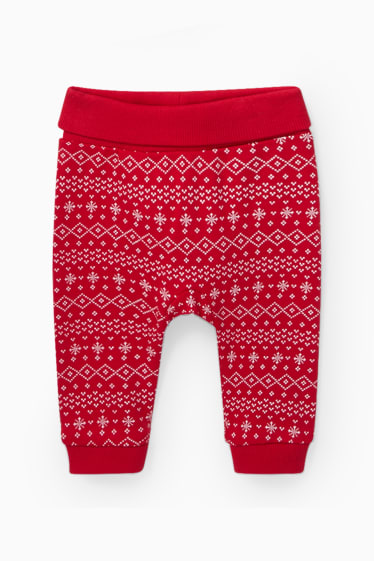 Babys - Winnie de Poeh - babyoutfit voor de kerst - 3-delig - wit / rood