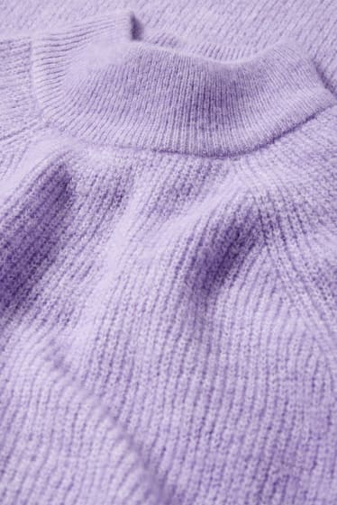Women - Knitted dress - light violet