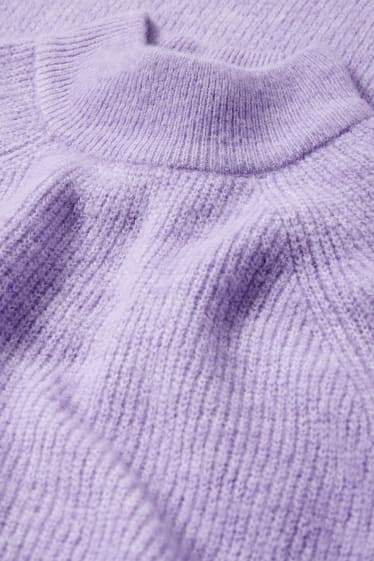 Femei - Rochie din tricot - violet deschis