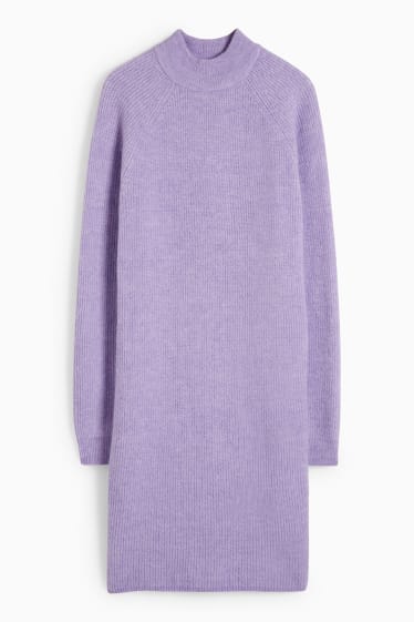 Damen - Strickkleid - hellviolett