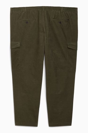 Hommes - Pantalon cargo en velours côtelé - vert