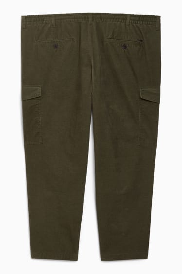 Men - Corduroy cargo trousers - green