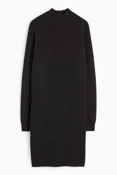 Women - Knitted dress - black