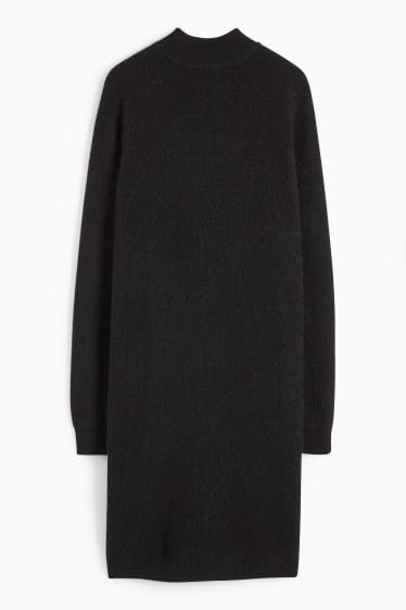 Women - Knitted dress - black