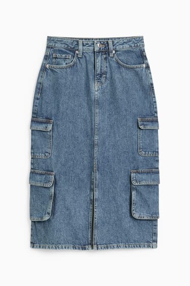 Teens & young adults - CLOCKHOUSE - denim skirt - denim-light blue