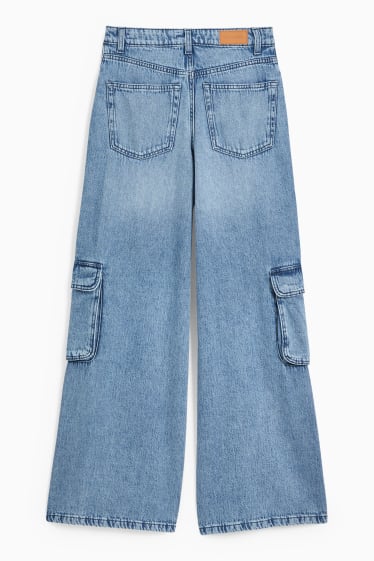 Donna - CLOCKHOUSE - jeans a gamba larga - vita alta - jeans blu