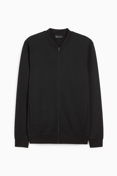 Hommes - Sweat zippé - noir