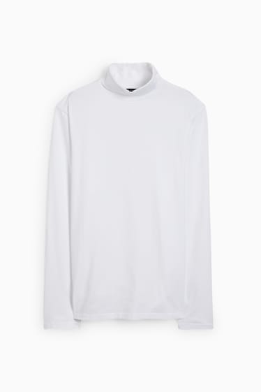 Uomo - Maglia con collo a dolcevita - bianco