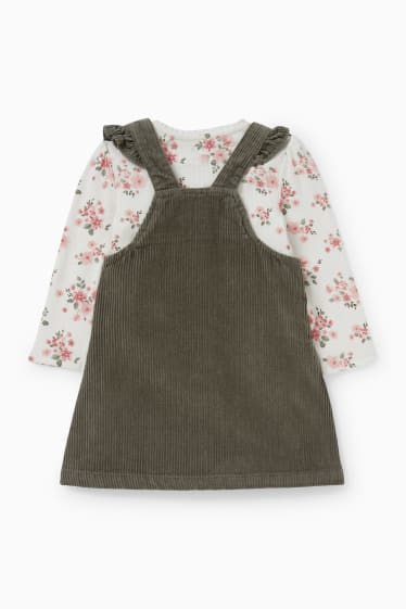 Babys - Baby-Outfit - 2 teilig - grün / cremeweiss