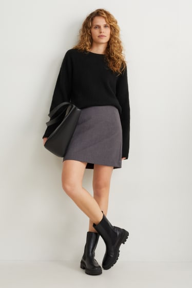 Women - Mini skirt - dark gray