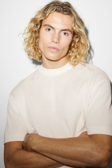Uomo - T-shirt - bianco crema