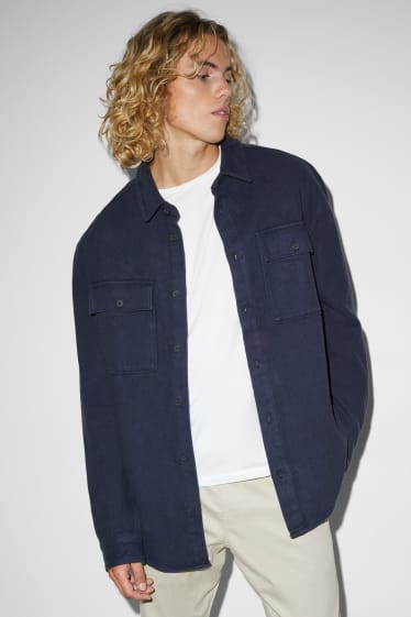 Men - Shirt jacket - dark blue