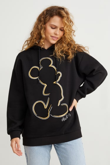 Femmes - Sweat à capuche - Mickey Mouse - noir