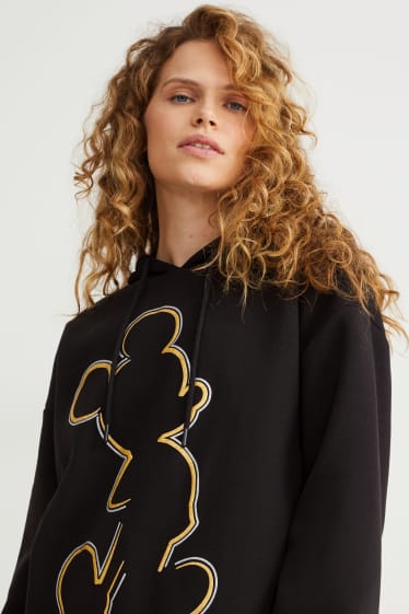 Femmes - Sweat à capuche - Mickey Mouse - noir