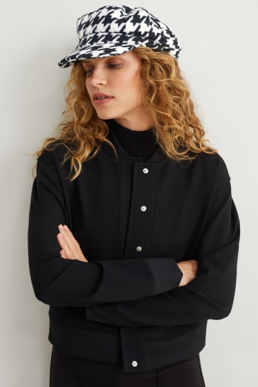 Donna - Berretto - fantasia - nero / bianco