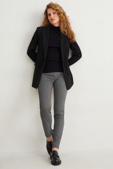 Women - Jersey trousers - patterned - black / white