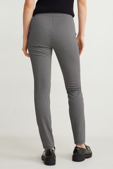 Women - Jersey trousers - patterned - black / white