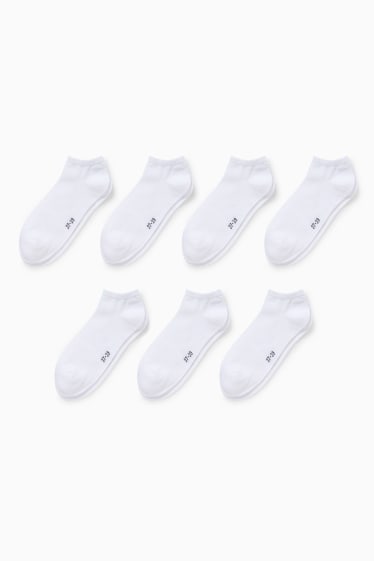 Children - Multipack of 7 - trainer socks - white