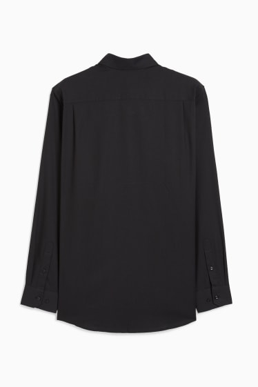 Herren - Oxford Hemd - Regular Fit - Kent - bügelleicht - schwarz