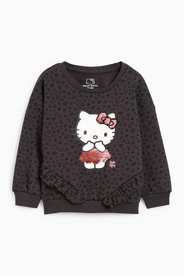 Kinderen - Hello Kitty - sweatshirt - donkergrijs
