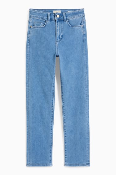 Kobiety - Straight jeans - wysoki stan - dżins-jasnoniebieski