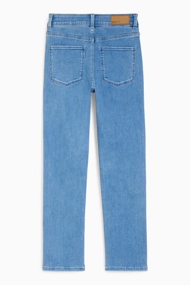 Kobiety - Straight jeans - wysoki stan - dżins-jasnoniebieski