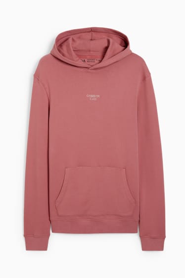 Hommes - Sweat à capuche - rouge foncé