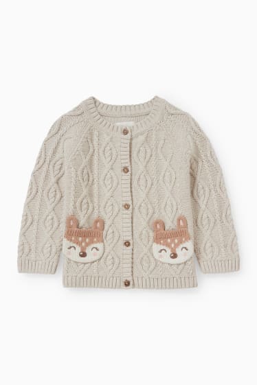 Baby Mädchen - Baby-Strickjacke - hellbeige