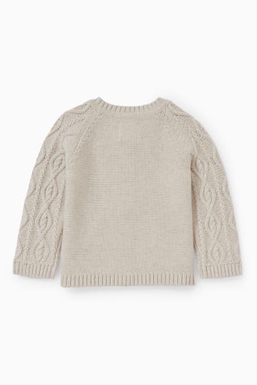 Baby Mädchen - Baby-Strickjacke - hellbeige