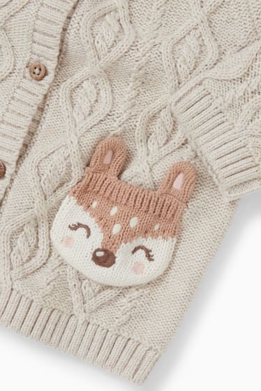 Baby Mädchen - Baby-Strickjacke - hellbeige