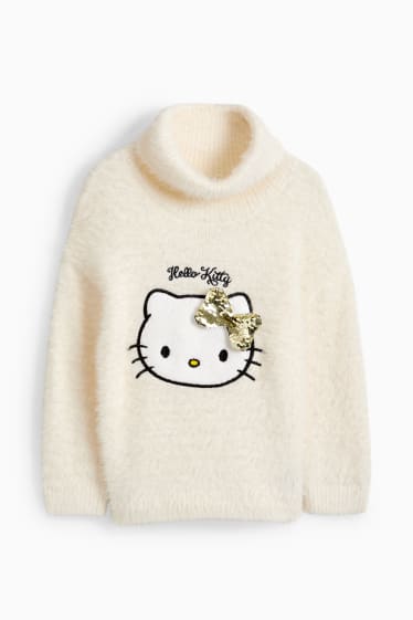 Enfants - Hello Kitty - pullover à col roulé - blanc crème