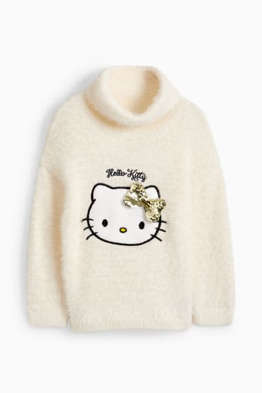 Kinder Mädchen - Hello Kitty - Rollkragenpullover - cremeweiß