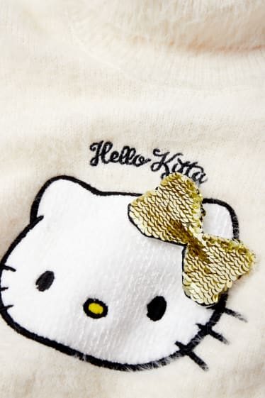 Kinder - Hello Kitty - Rollkragenpullover - cremeweiss