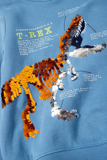 Kinderen: jongens - Dino - hoodie - blauw