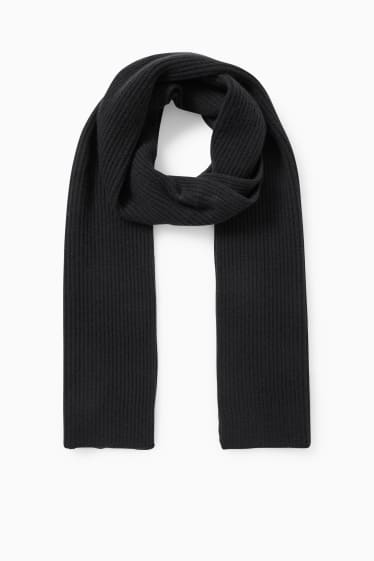 Hommes - Foulard en cachemire - noir