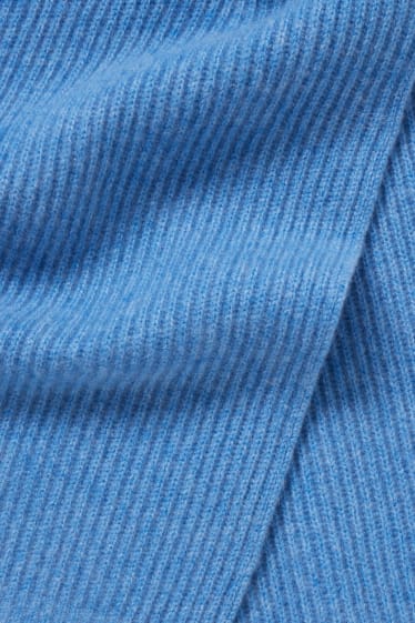 Uomo - Sciarpa di cashmere - blu