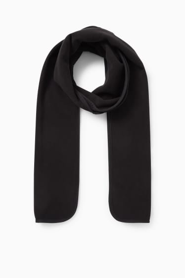 Heren - Sjaal van fleece - zwart