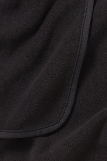 Heren - Sjaal van fleece - zwart