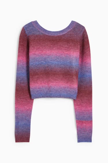 Damen - Crop Pullover - violett