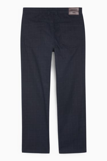 Men - Trousers - regular fit - check - dark blue