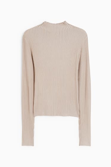 Teens & young adults - CLOCKHOUSE - jumper with band collar - beige