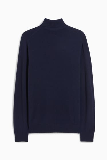 Heren - Coltrui, deels met kasjmier - wolmix - donkerblauw