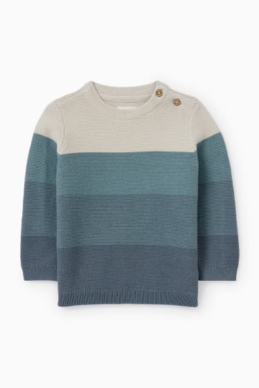 Baby Buben - Baby-Pullover - grün / beige